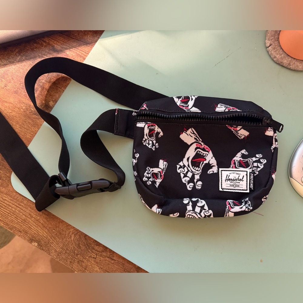 Herschel Supply Co. & Santa Cruz Skate Boards “Screaming Hand” Belt Bag BNWOT
